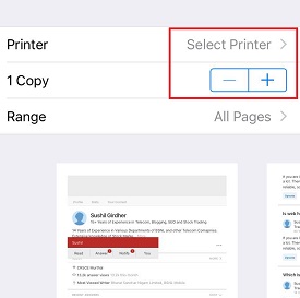 How to print from iPhone
