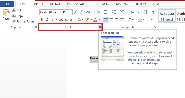 changing the default font in Microsoft Word